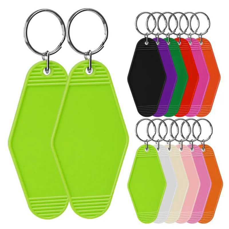 1/10Pcs DIY Custom Logo Plastics Keychain Blank DIY Room Card Hotel Motel Movie Keyring TV Show Office Fans Funny Accessories
