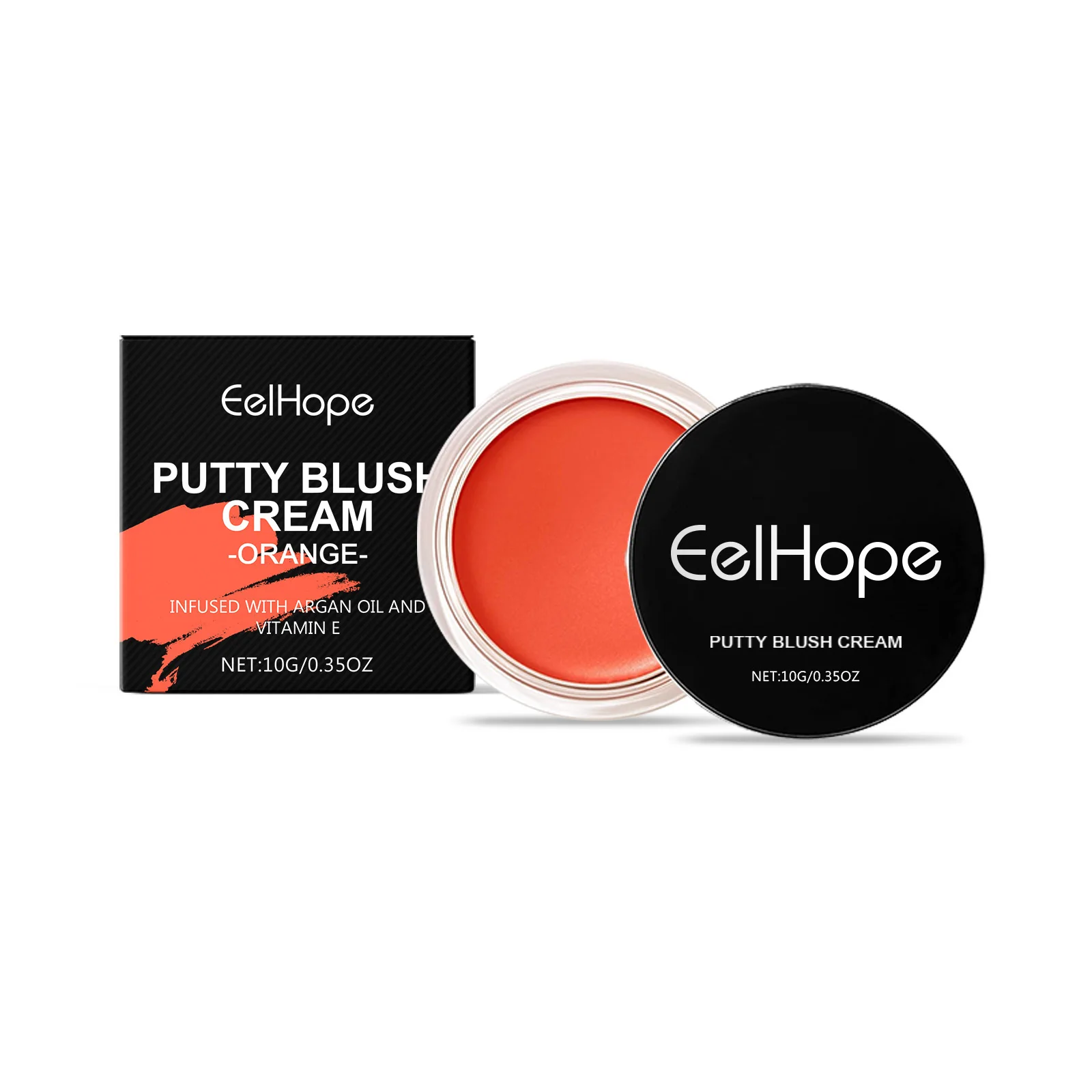 

Eelhope Orange Blush Mud Натуральный телесный цвет макияжа Нежная атмосфера Стойкие монохромные матовые румяна-крем 1 шт.