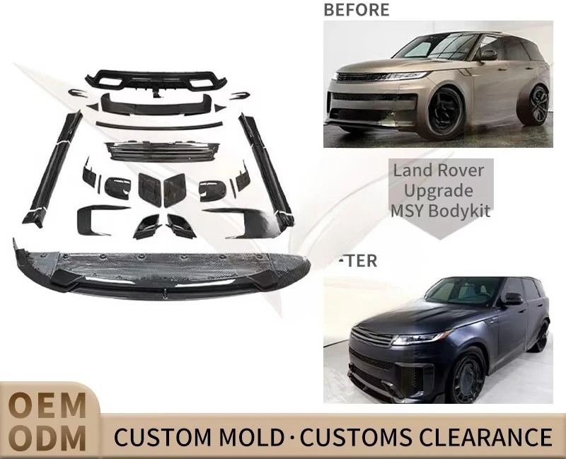 New Dry Carbon Fiber Body Kit Front Lip Rear Diffuser Exhaust Tip Intake Cover Roof Wing Sport SUV Replacement L461 SV 2023+