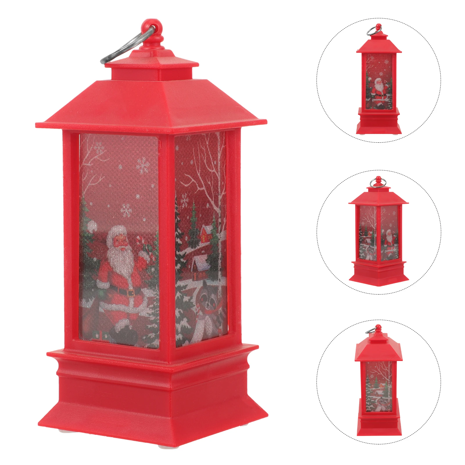 

Christmas Tree Square Lantern Ornaments Lanterns Lamps for Festive Decoration Holiday Decorative Metal Home Elder