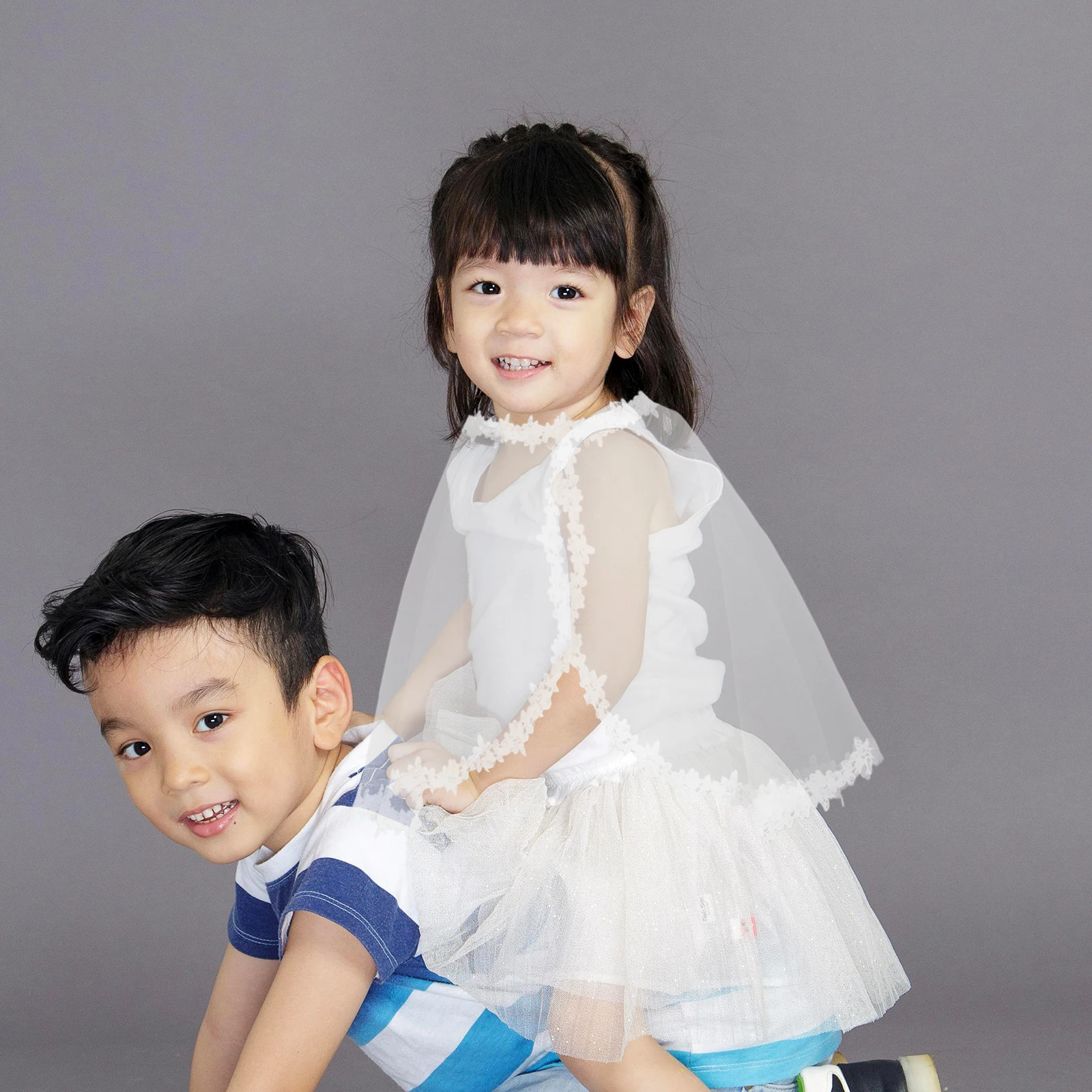 

White Girl Lace Cape Flower Dress Shawl Toddler Costume Cloak Lightweight Breathable Mesh Scarf Wedding Party Spring Summer