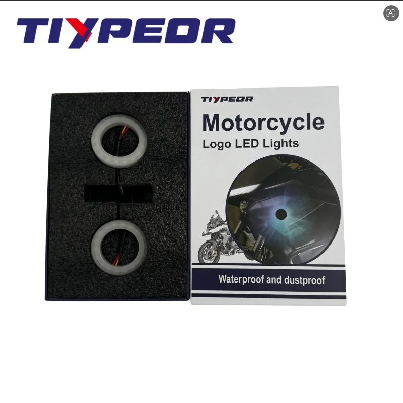 Logotipo retroiluminado para Yamaha, lámpara de diodo emisor de luz de 50 mm, lámpara de anillo RGB con tapa, ojo de ángel