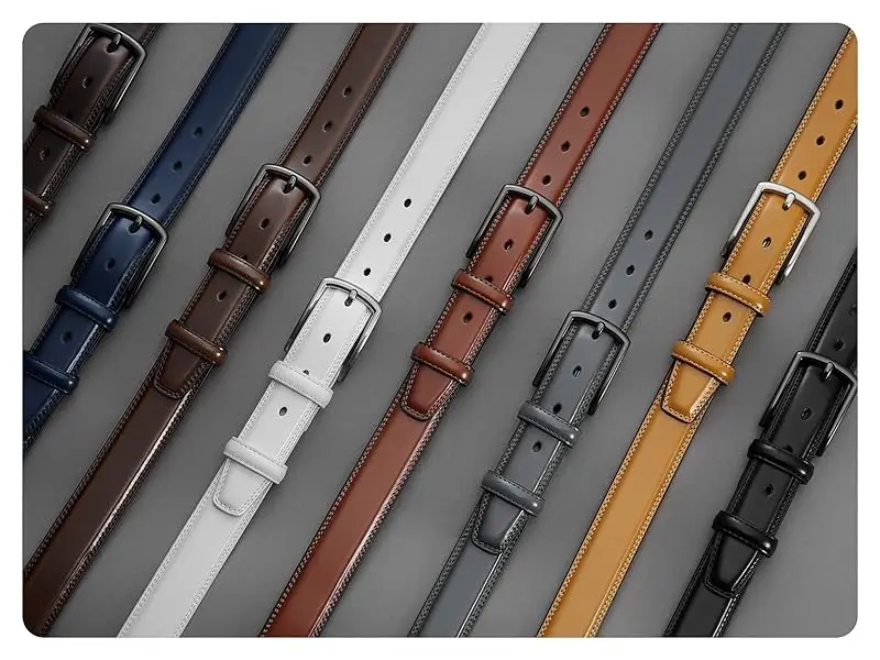 Herren-Ledergürtel, Nadelschnalle, Gürtel, lässig, echtes Leder, LANG, große Gürtel, Rindsledergürtel für Herren – Detail 4