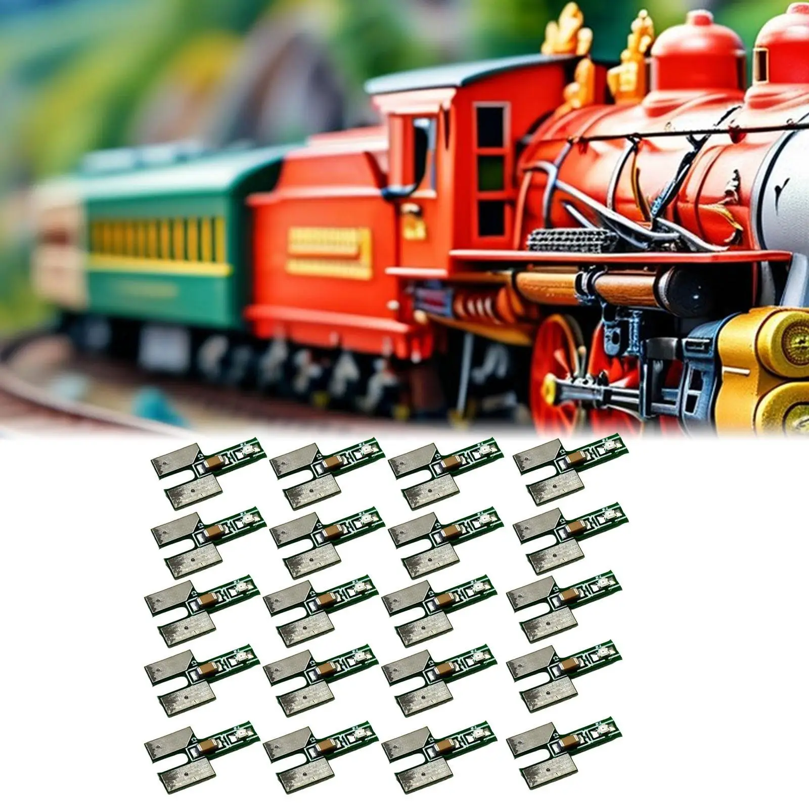 20 Pieces Model Trains N Scale Light Board Hobby Train Accessories Lightweight Locomotive and Tail Light Board DIY Accessory