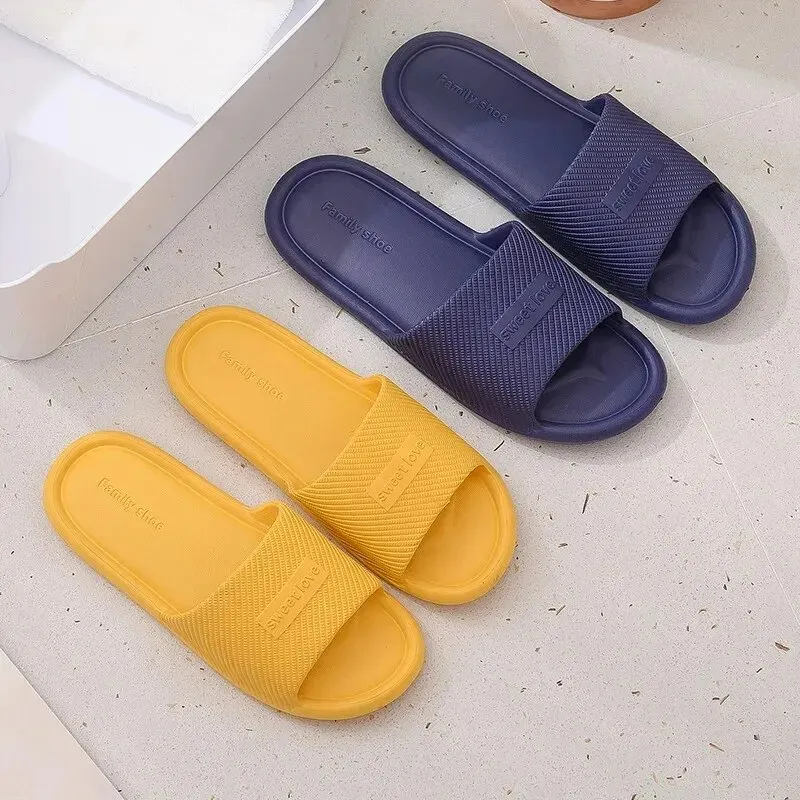 Women Slippers Couple EVA Home Flip Flops Men\'s Fashion Ladies Casual Beach Sandals Lightweight Flat Non-Slip Floor Sandals