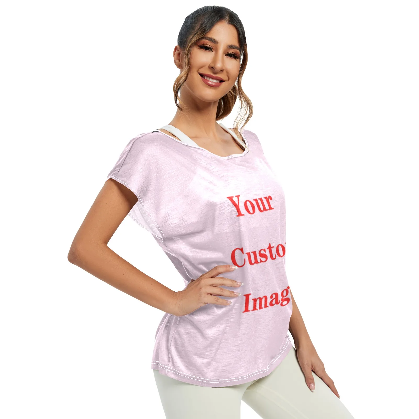 بلوزات أنيقة للصيف قمصان بأكمام تشبه جناح الخفّاش للسيدات قمصان نسائية ملابس كورية 2022 نمط مخصص جديد