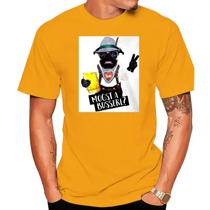 Oktoberfest T-Shirt mogst a busserl? Bayrisch Bayern Hund Mops Mass Bier tshirt hot new fashion top SdyT.Sty shirts