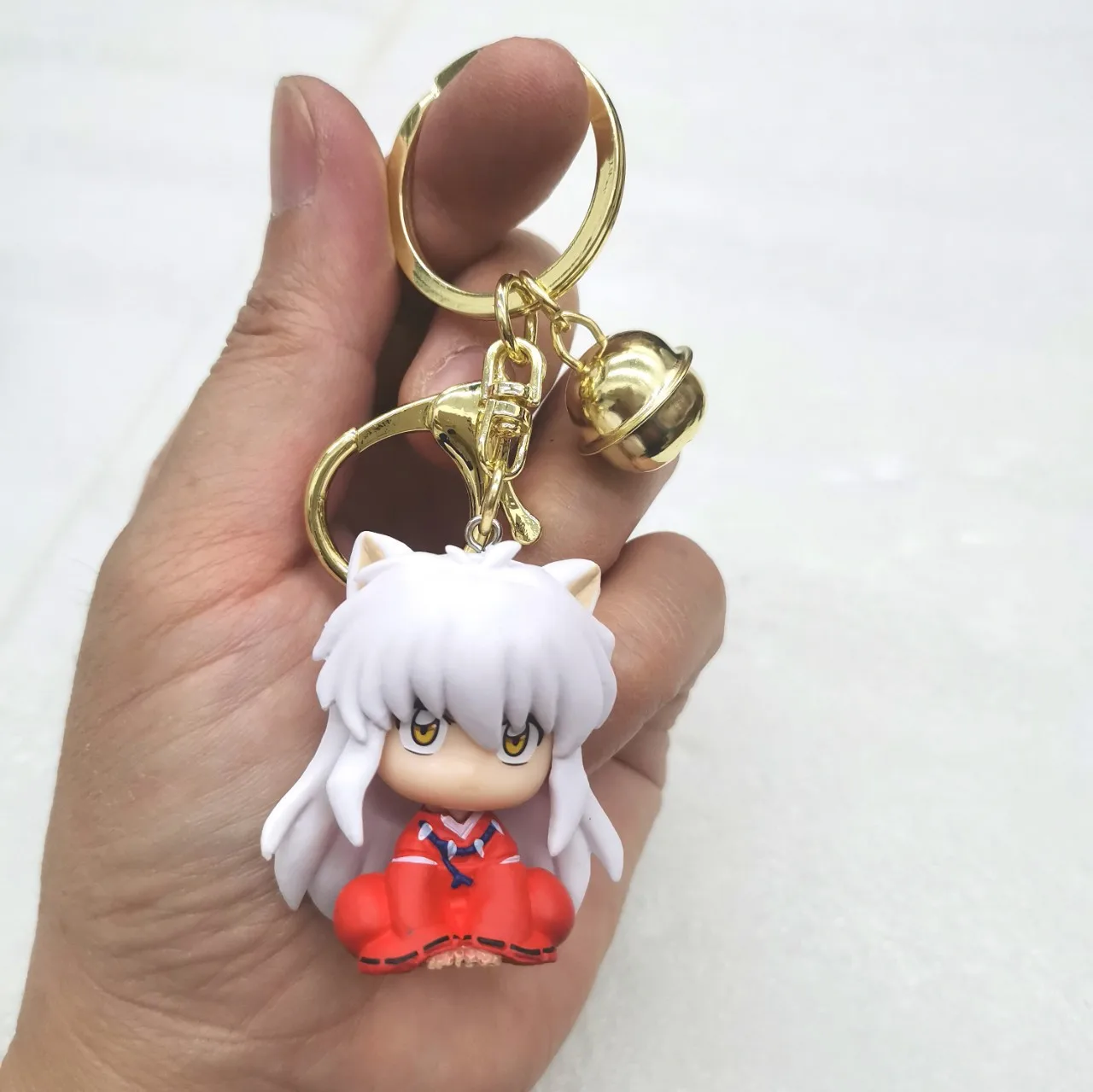 Anime Inuyasha Sesshoumaru Higurashi Kagome Kikyo Cartoon Character Model Pendant Key Chain Cosplay Props