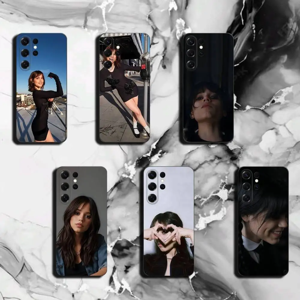 J-Jenna Ortega for Samsung S26 25 24 23 22 21 Ultra Case Liquid Silicone Soft Shell Plus