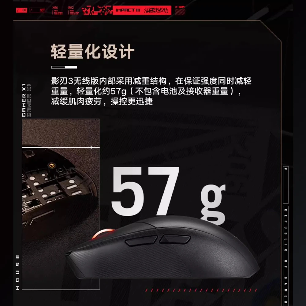 ROG Shadow Blade 3 dual-mode wireless mouse, esports chicken eating game mouse, lightweight ASUS computer laptop