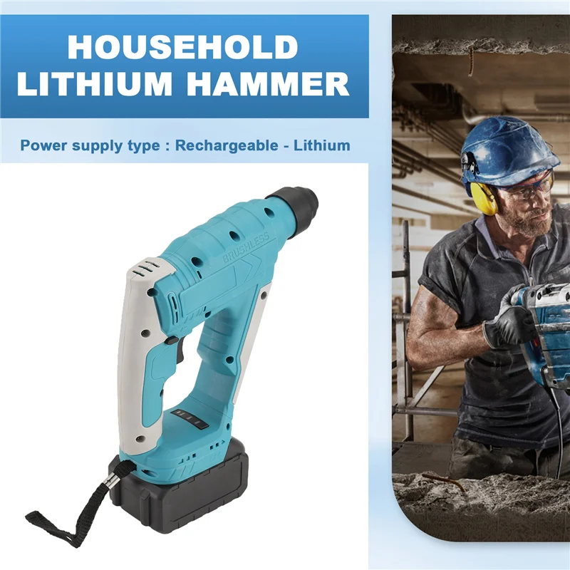 

Brushless Hammer Drill, SDS-Plus Cordless Hammer Drill For Concrete Masonry,Stones, Household Lithium Hammer-Hot