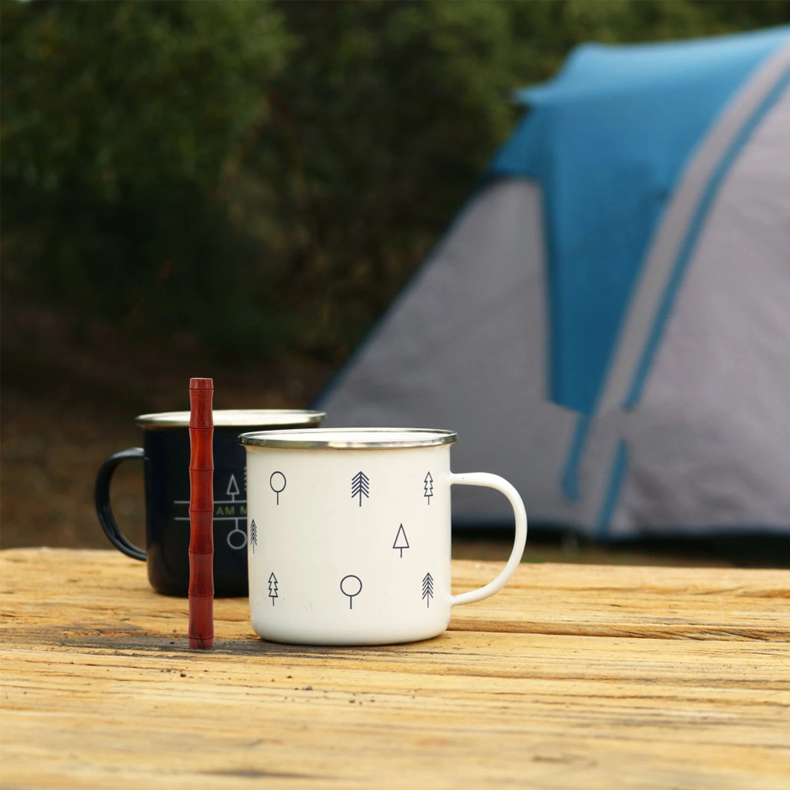 

1pc Brown Wooden Tube Storage Container For Home Camping Travel Office Incense Stick Holder Decorative Incense Barrel