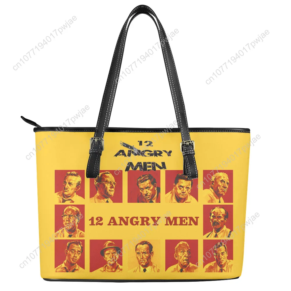 

12 Angry Men movie retro poster old movie Custom Handbag Women Mens Tote Bag Shoulder Bag Business Leather Purse Travel Bag Gift