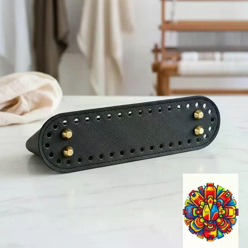 1pc Oval Bottom PU Leather Bag Base With Holes For DIY Home Decoration Handmade Knitted Bag Crochet Bag Bottom Accessories