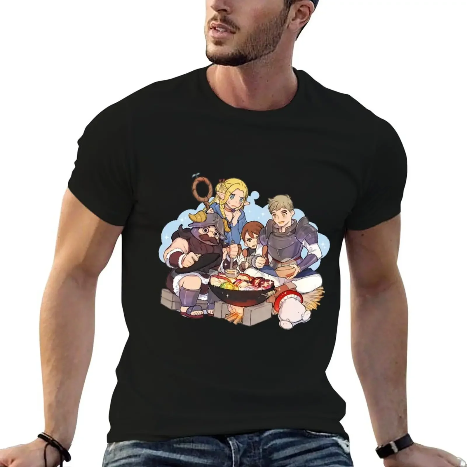 

Dungeon Meshi Lets Eat T-Shirt summer clothes graphic t shirt vintage heavy weight t shirts for men