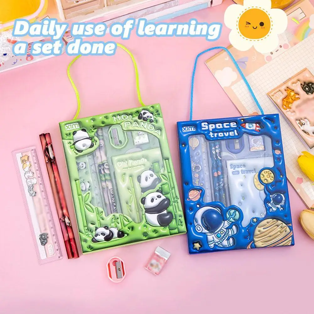 Primary School Children's Stationery Set - 6 In 1 Learning Gift Box, Ideal For Kindergarten, Birthday Prizes, Study Supplies