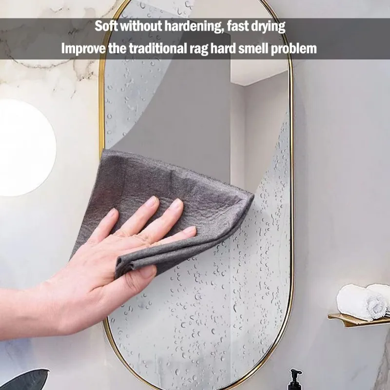 Thickened Magic Cleaning Cloth All-Purpose Microfiber Rag Reusable Glass Auto Windows Wipe Lint-free Kitchen Mirror Cleaning Rag