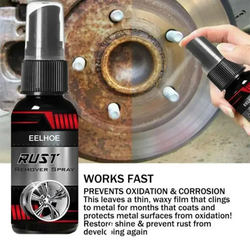 30ml Car Rust Remover Spray Metal Surface  Paint Car Maintenance  Powder Cleaning Super Rust Remover Multi-Purpose