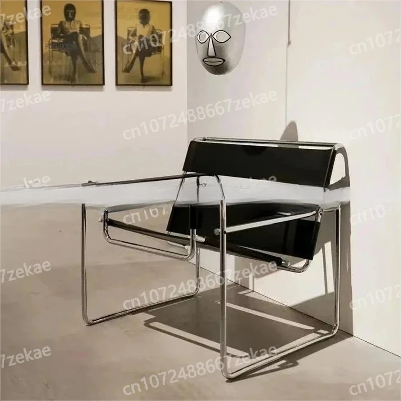 Minimalist Designer Living Room Furniture, Leisure Chairs, Stainless Steel Living Room Chairs, Home Backrests, Armchairs - view 3