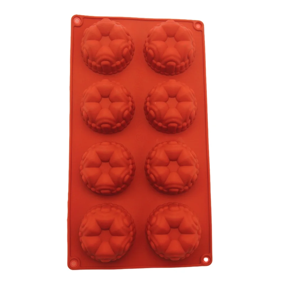 Food Grade Silicone Crown Cake Mold 8 Hole Castle Mousse Pudding Soap Baking Pan for Birthday Party DIY Chocolate Baking Mould