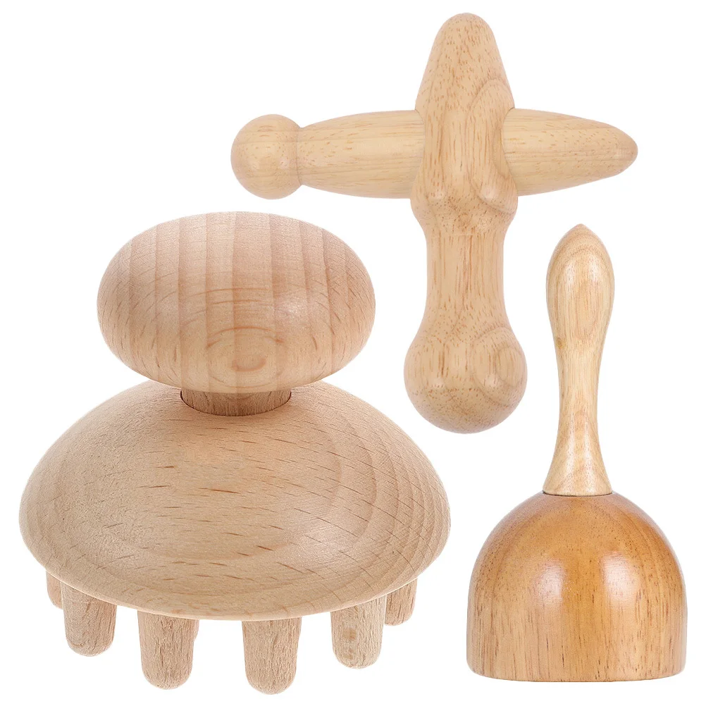 

Набор деревянных массажных инструментов для глубокого массажа тела, для снятия боли в спине, шее, плечах, ручной инструмент для моделирования фигуры, для дома и офиса