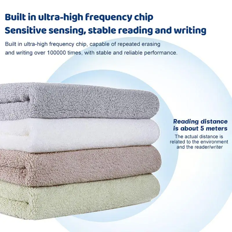 

RFID UHF Tags for Laundry 5Pcs Washable Adhesive Stickers Heat Resistant for Efficient Use