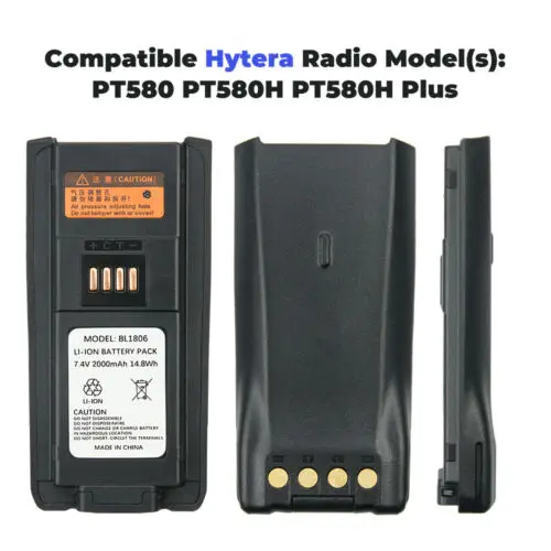 10pcs NEW 7.4V 2000mAh Li-ion Battery Pack BL1806 for Radio Walkie Talkie HYT/Hytera PT580 PT580H Plus Two Way Radio