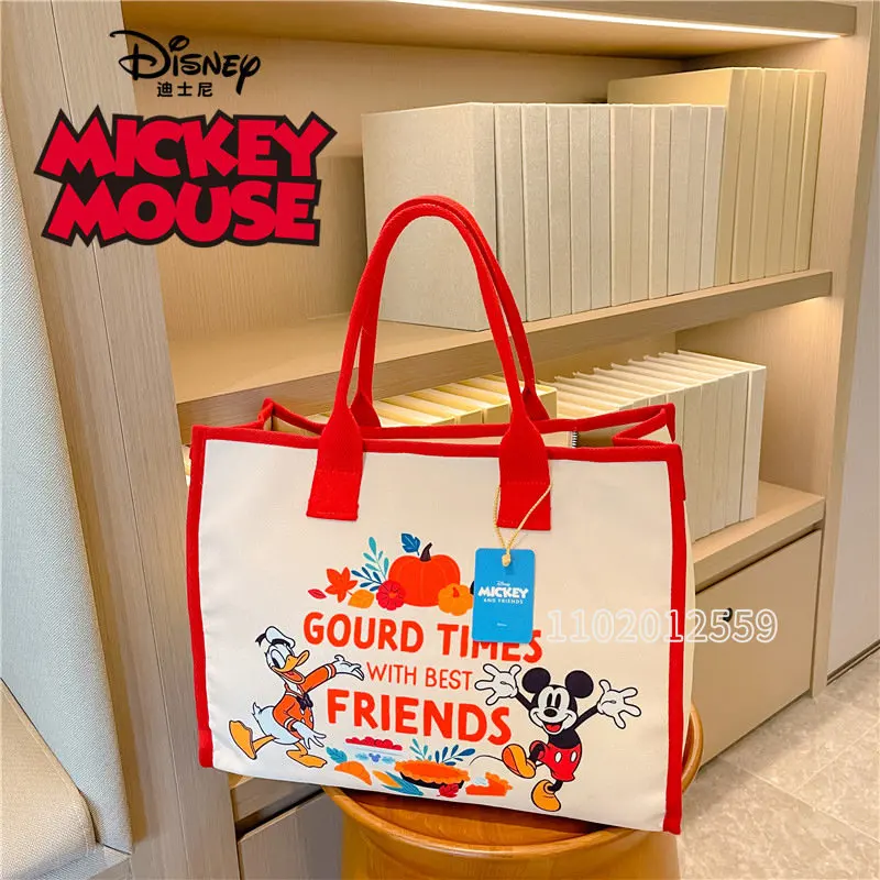 Disney Mickey borsa da donna nuova originale borsa da donna di marca di lusso borsa da donna multifunzionale di grande capacità in tela di moda