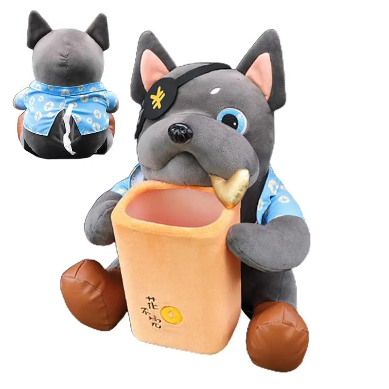 Plüsch Hund Auto Tissue Box Mülleimer Doggie Auto Tissue Box 2 In 1 Nette Auto Tissue Box Kreative Tier cartoon Dekorative Organizer