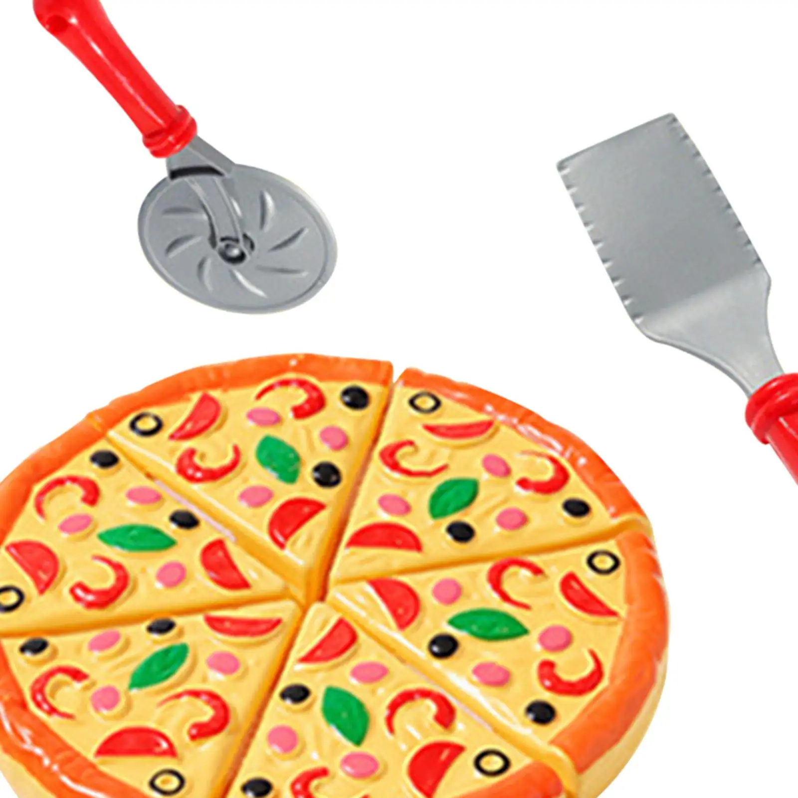 Kids Cutting Pizza Toy Pretend Play Toy ,Kitchen Cooking Simulation Food