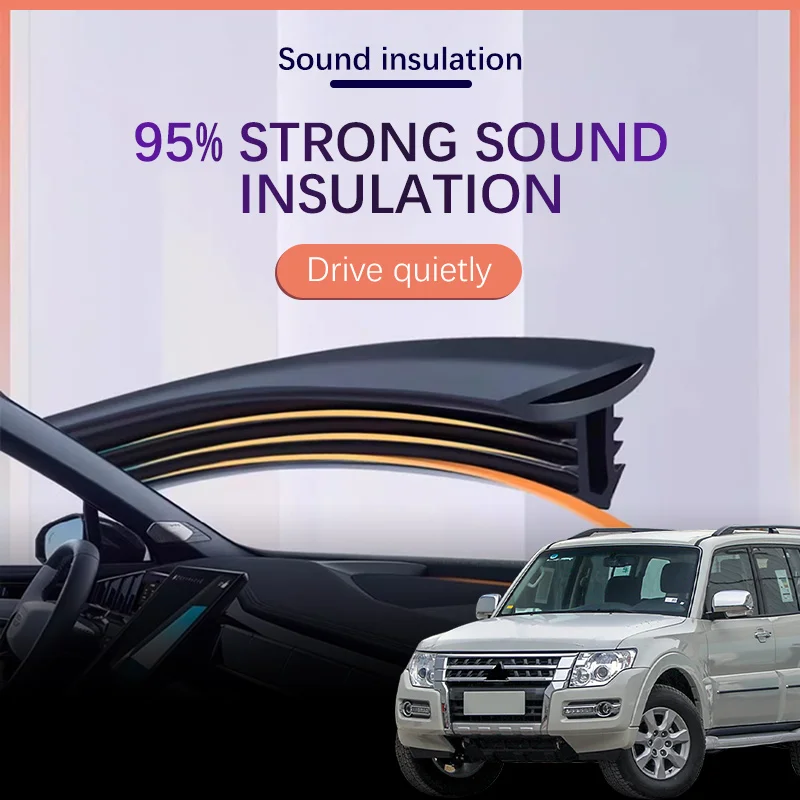 Car Dashboard Sealing Strip Interior Auto Noise Sound Insulation Rubber Trim Weatherstrip Car Accessories For Mitsubishi Pajero