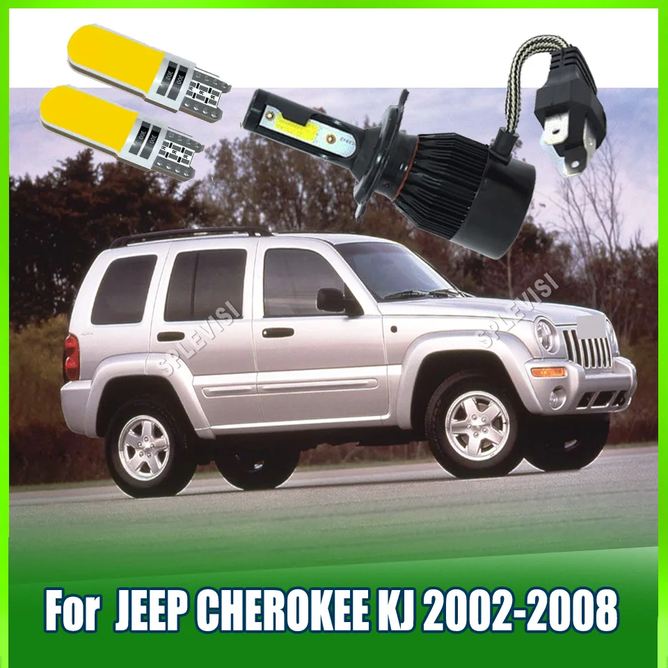 

H4 9003 LED White Headlight Bulbs - Durability with Advanced Heat Dissipation For JEEP CHEROKEE KJ 2002 2003 2004 2005 2006-2008