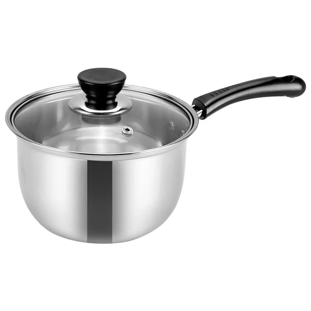 

Sauce with Lid Cooking Pots Lids Small Pan Stainless Steel Soup