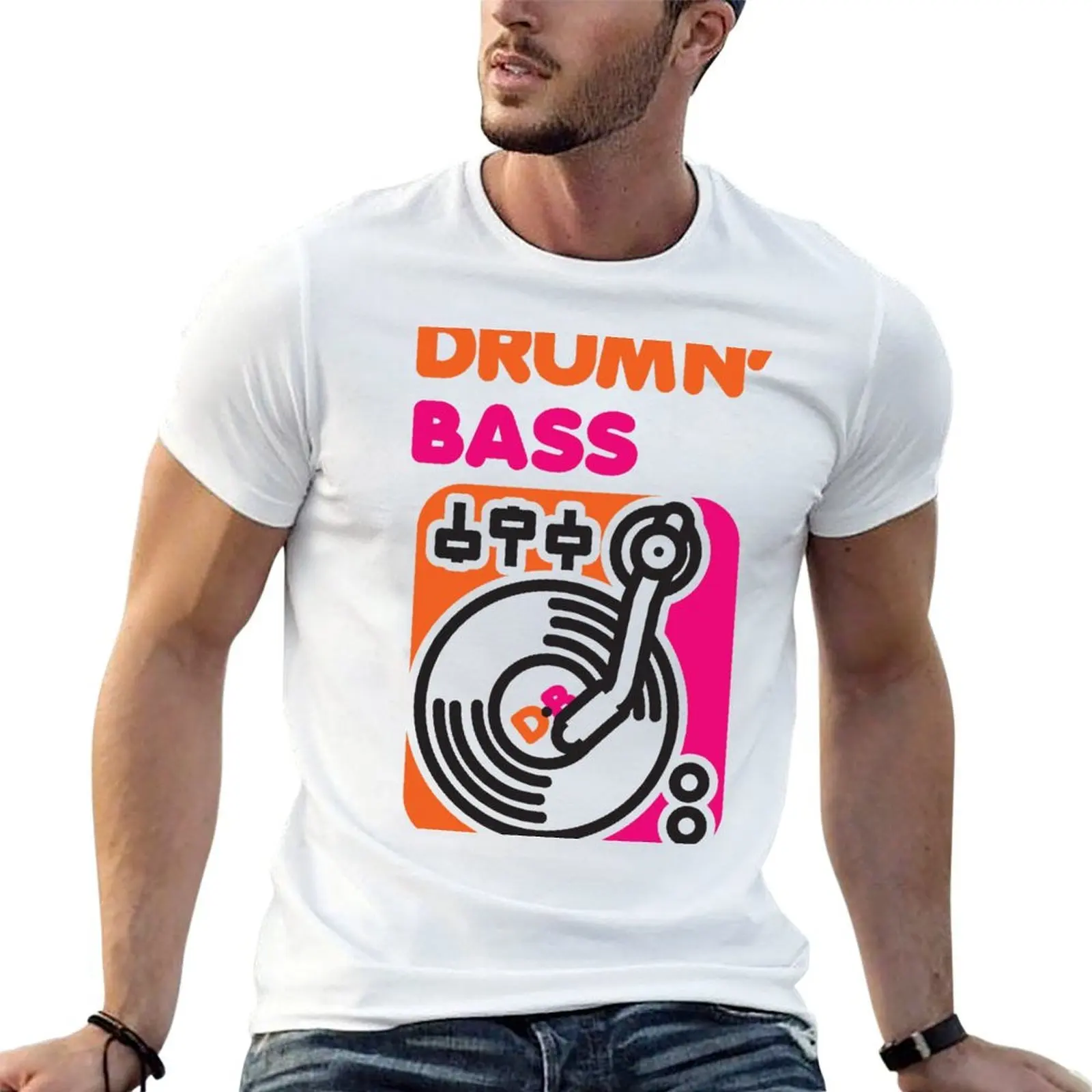 

Drum N' Bass T-Shirt men t shirt cotton 100% man t shirts cotton t shirts for man pack white T-Shirt