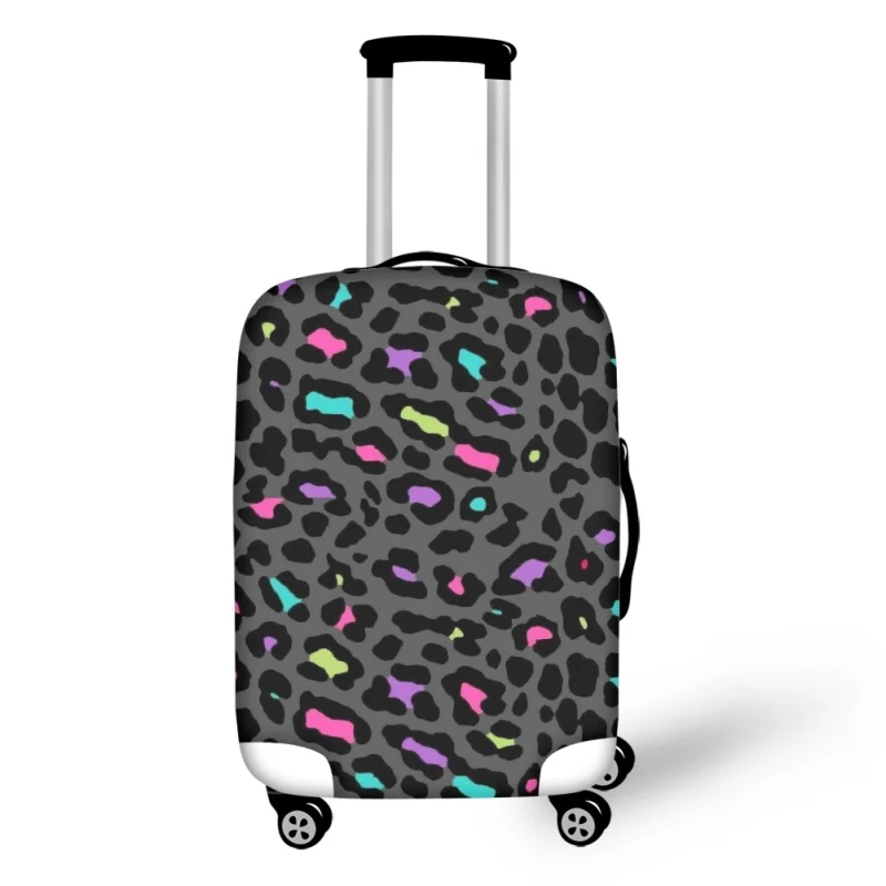 Leopard Skin Design Removeable Luggage Cover Suitcase Covers for 18 To 32 Inch Baggage Cases Travel Accessories Elastic Trolley