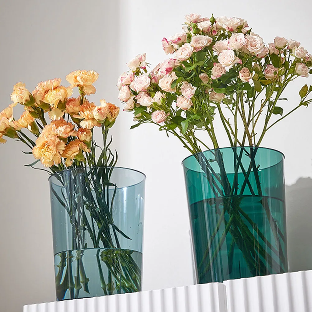 

Acrylic Trash Can Bin Office Container Garbage Cans Plant Practical Household Simple Bucket Waste Bucket Transparent