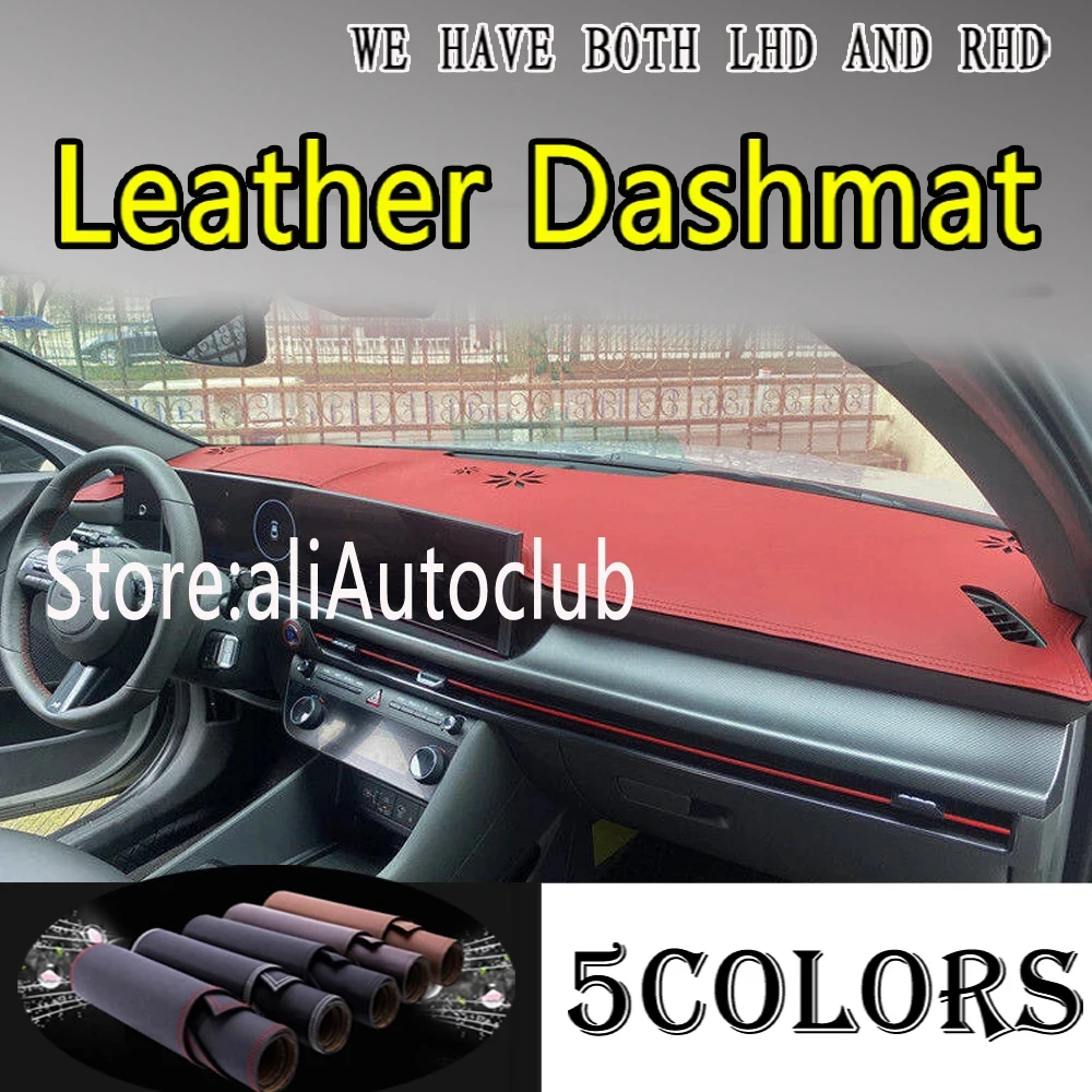 

PU Leather Dashmat Suede Dashboard Cover Pad Dash Mat Carpet Car Accessories for Hyundai Sonata N Line 2024 2025 2026