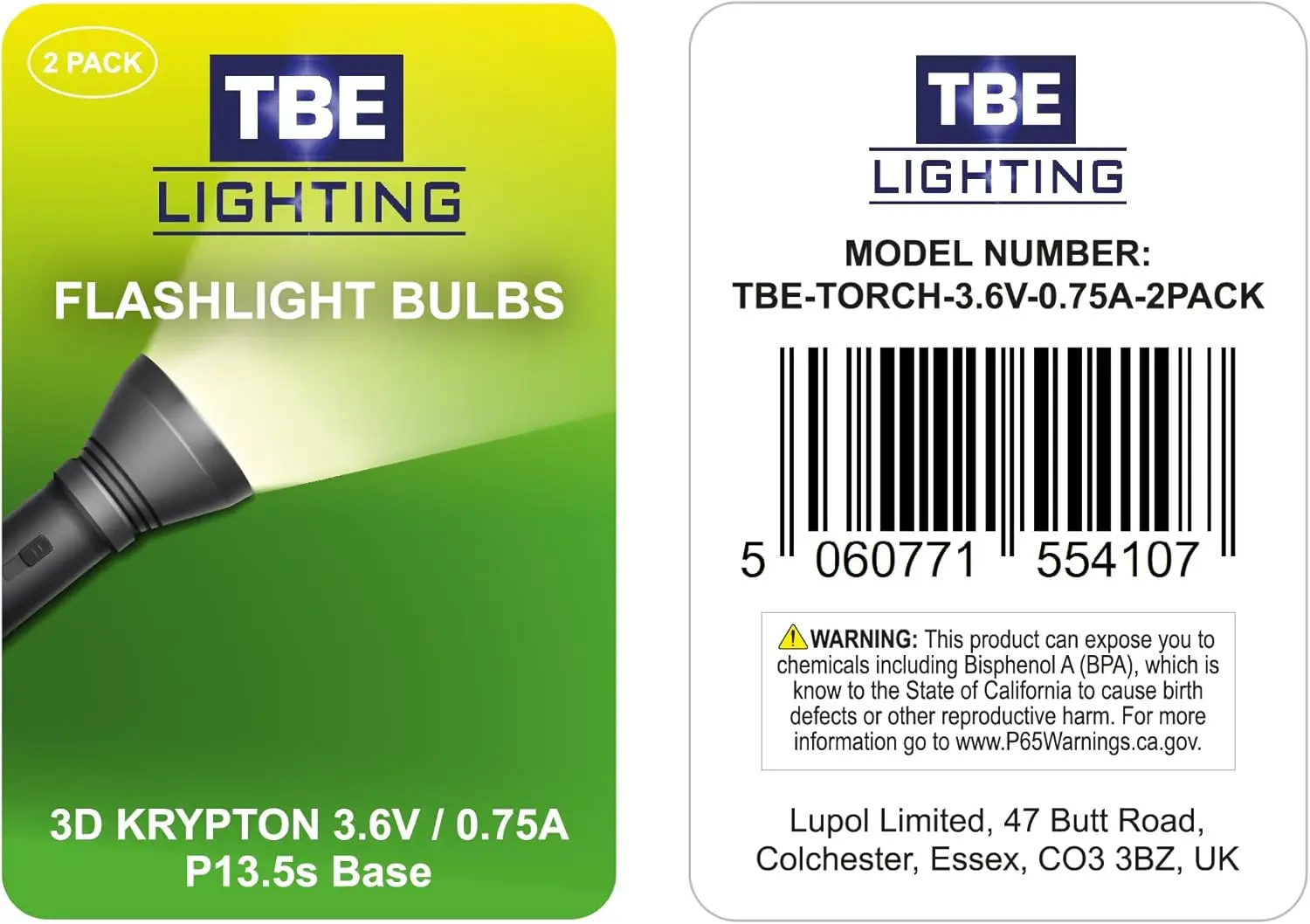 Zamienniki żarówek do latarki 3.6V P13.5 Krypton, 2 sztuki do standardowych latarek 3D - Wysoka jasność i energooszczędność