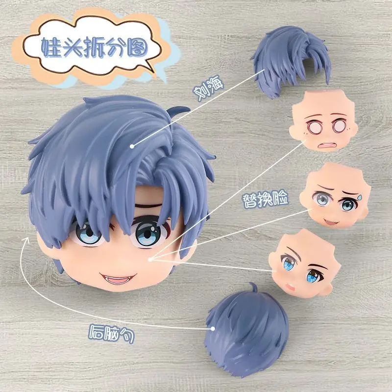 

OB11 Anime Doll Head 1/12 Detachable Head Gsc Clay Head Replacement Face Doll Hair 3 Expression Ob11 Head with Gift Box