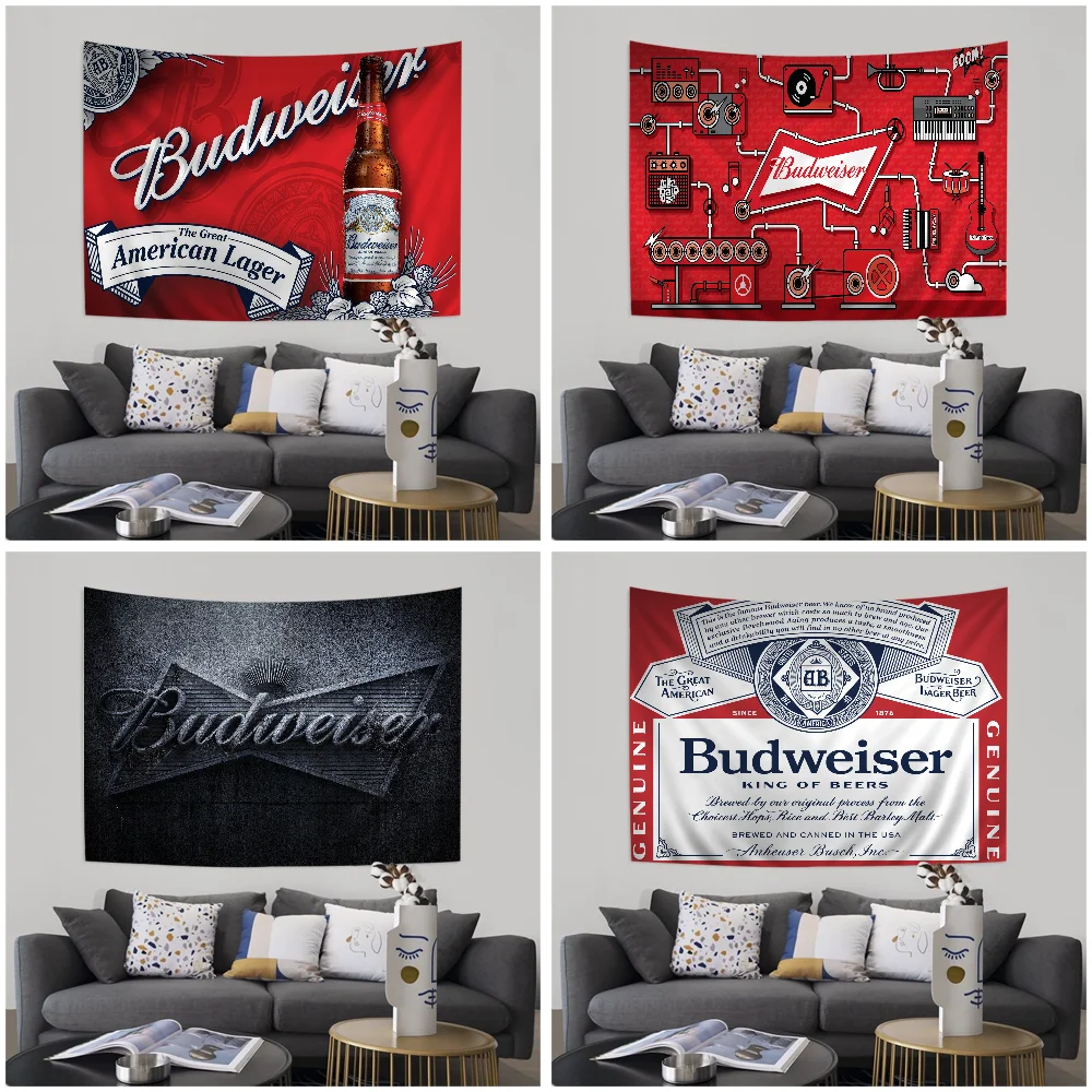 B-Budweisers Cartoon Tapestry Wall Hanging Decoration Household Home Decor