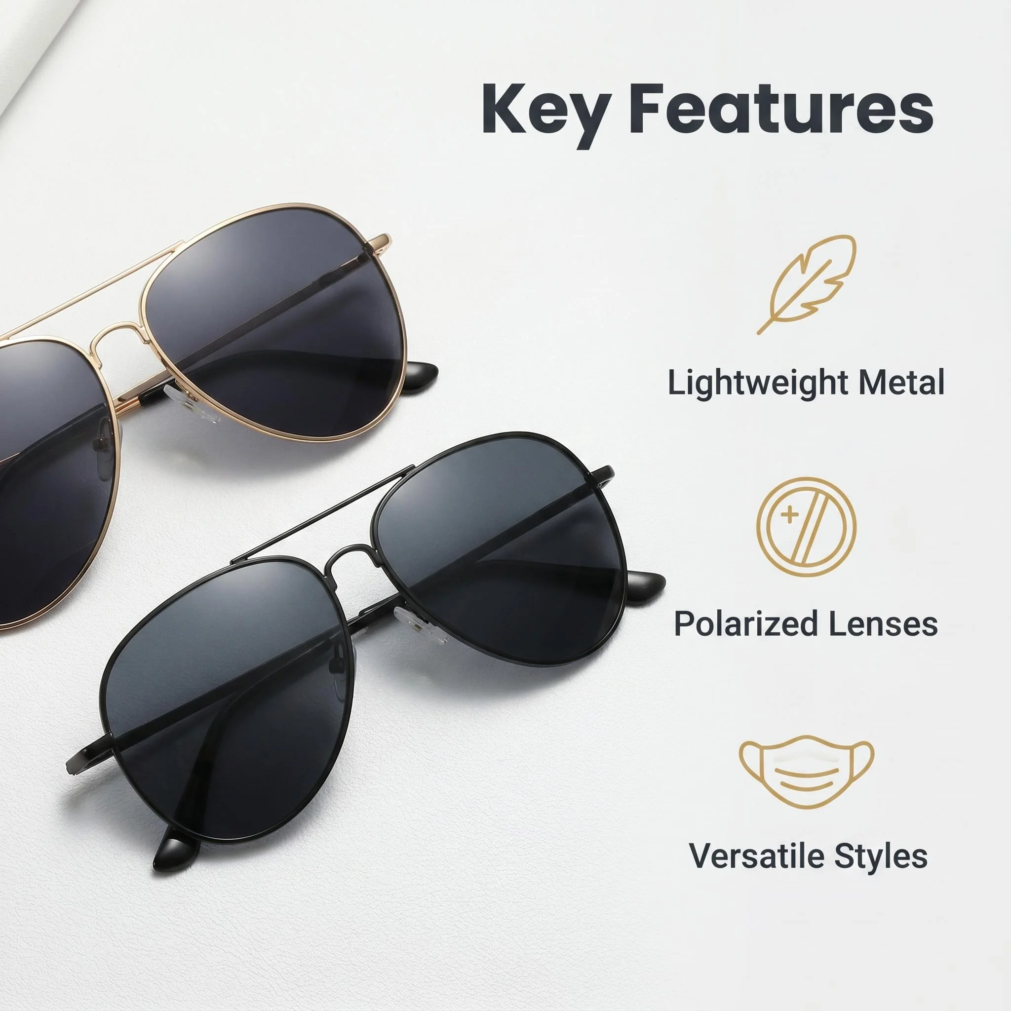 Gafas de sol de aviador de met - Sunglasses Aviator Polarized reseña y precio