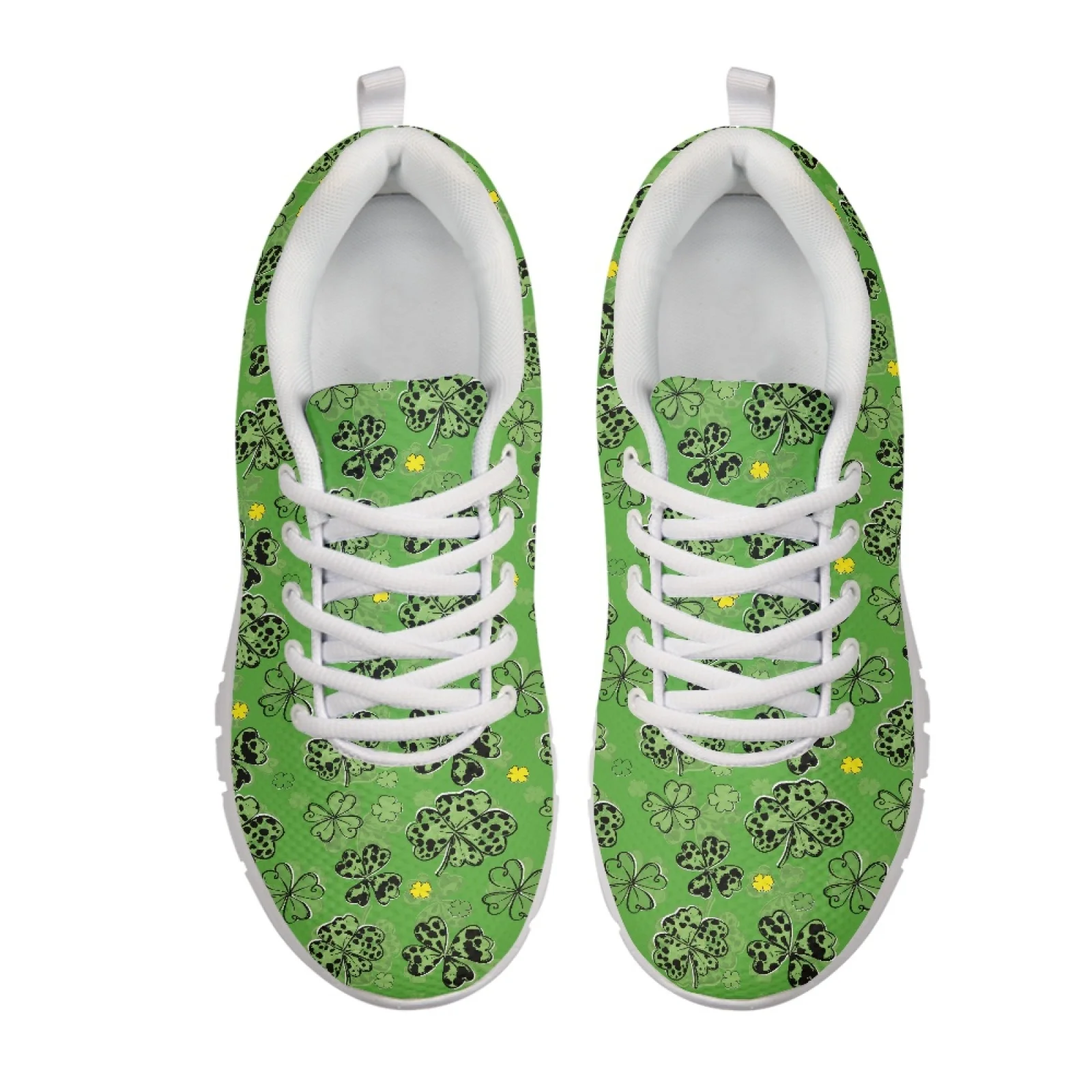 Coloranimal Leopard Clover Running Sport Shoes Fitness Sneaker for Womens Breathable Walking Shoes