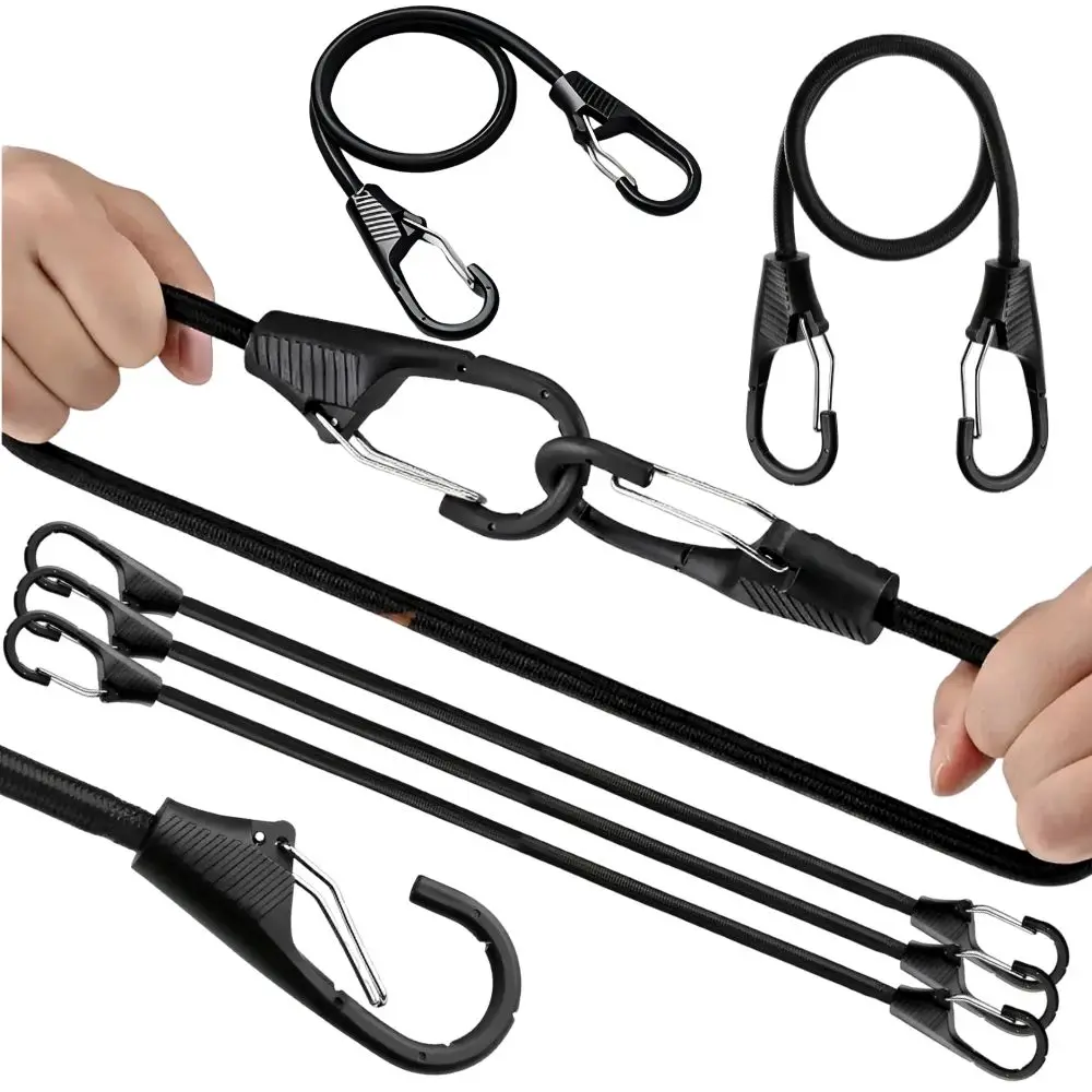 5pcs 24 Inch Heavy Duty Bungee Cords  for Car Roof Luggage, Camping Tent Fixing, Bike Cargo, Trailer Moving YMY