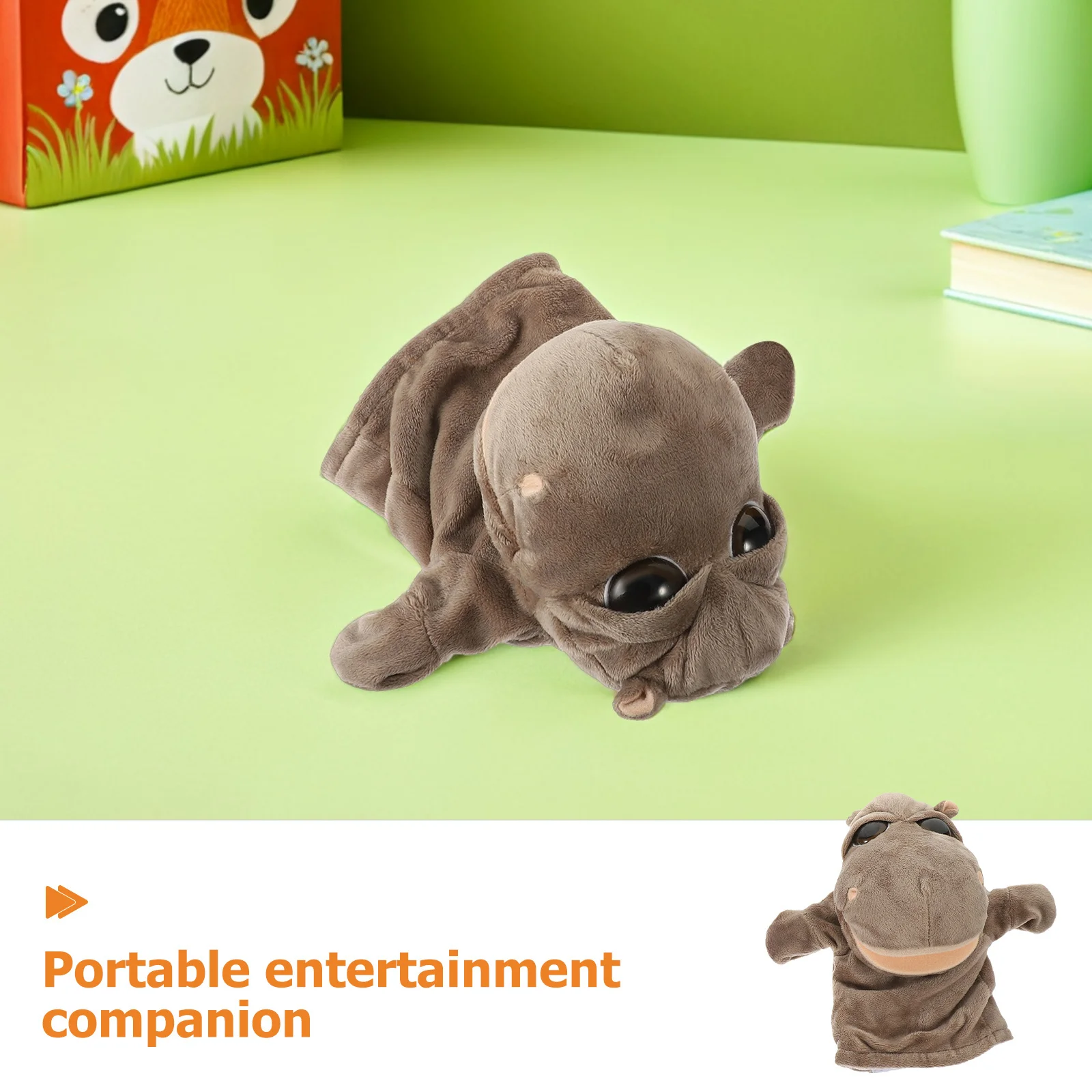 Hippo Hand Puppet Simulation Animal Shaped Comfortable Fit Interactive Pretend Play Educational Toddlers