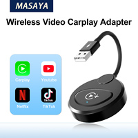 Wireless Video CarPlay Adapter With Netflix/YouTube/Tiktok, For OEM Wired CarPlay Cars