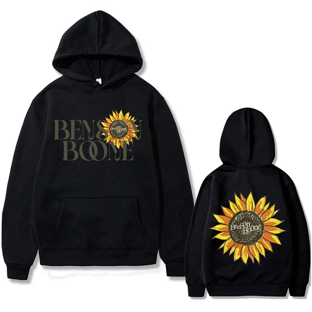 Benson Boone Sunflower Graphic Hoodie Fireworks & Rollerblades Tour Sweatshirt Men Women Fashion Oversized Hoodies Streetwear