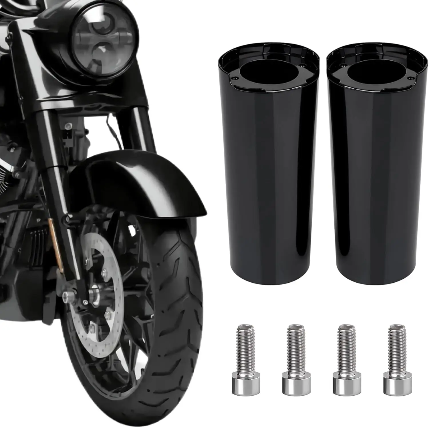 Front Fork Boot Slider Covers For Harley Touring 14‑2025 Street Glide Road Glide Road King Ultra Limited CVO Motorcycle