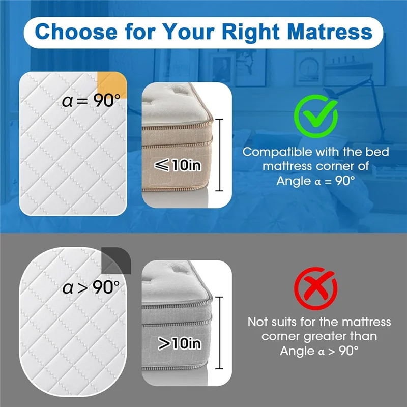 

ABZC-4PCS Bed Sheet Holders Straps Fitted For Thin Mattress,Bed Sheet Clips Fasteners For Corner Heavy Duty