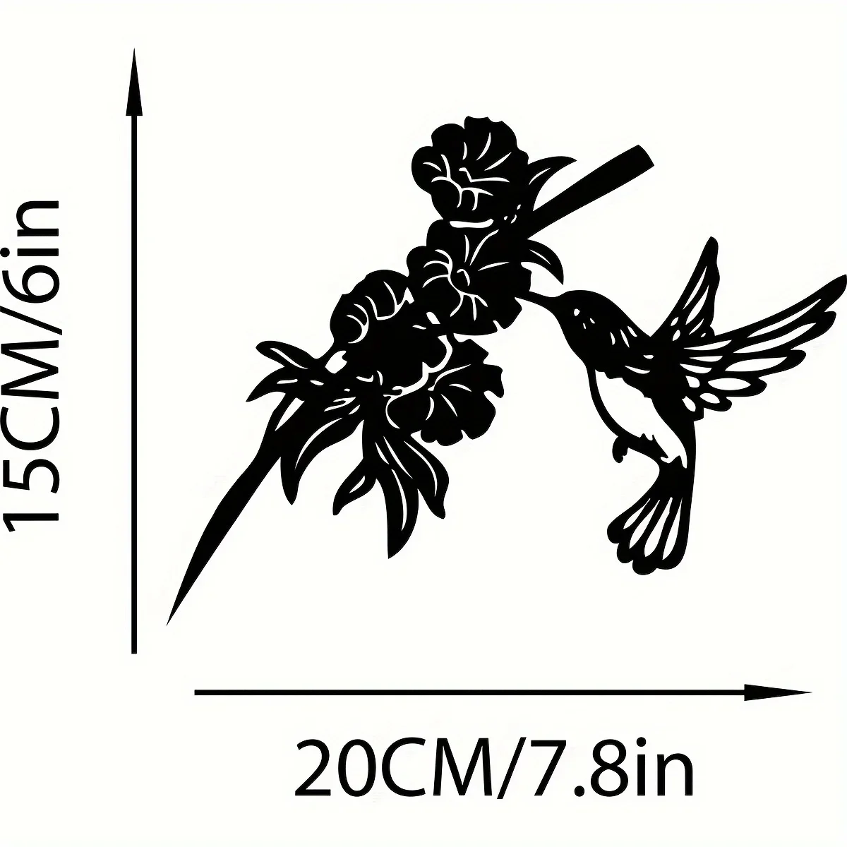 Decor Hummingbird With Flowers Metal, Mother's Day, Yard Bird Art, Perfect for Housewarming Gifts Hummingbird Decorations