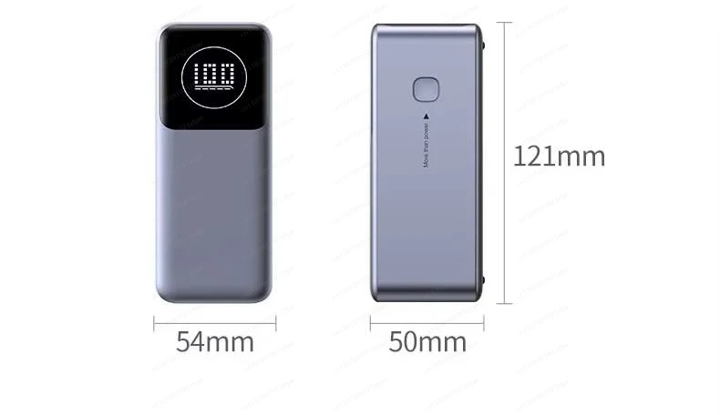P725 20000mAh Power Bank High Quality Portable 100W PD Fast Charging LED Display Power Bank for Laptops Smartphones